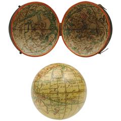 Antique Fine Example of Nathaniel Lane Pocket Globe