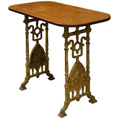 Victorian Royal Jubilee Cast Iron and Mahogany Table