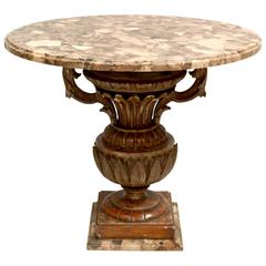 Small Marble and Giltwood Side Table