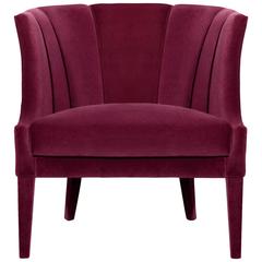 Camilla Armchair in Cotton Velvet and Fully Upholstered 2