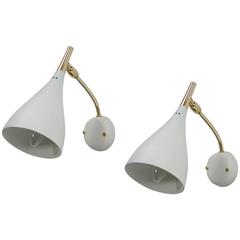 Mid-Century Italian Adjustable Sconces, Wall Lights, 1950s 10