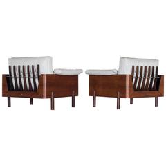 Jorge Zalszupin Rare Pair of Armchairs in Rosewood 5