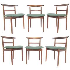 Set of Six Danish Rosewood Dining Chairs by Helge Sibast and Borge Rammeskov