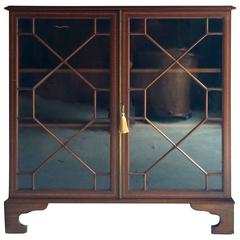 Vintage Bookcase Mahogany Display Cabinet Astragal Edwardian