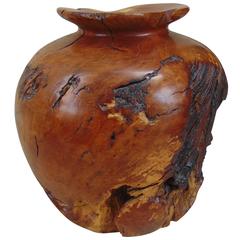 Carved Solid Wood Vase