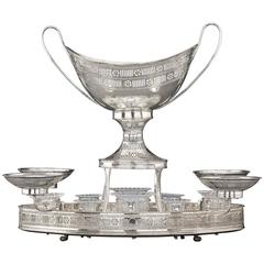 Sheffield Silver Plate Rolling Dessert Stand 9