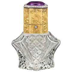 Amethyst and Diamond Crystal Bottle