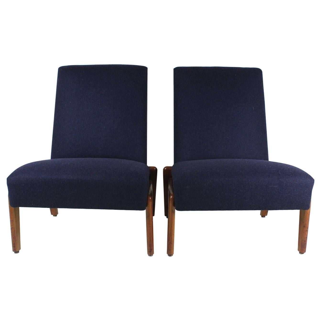 Pair of Armchairs Attributed to Gustave Gautier, 1950 For Sale
