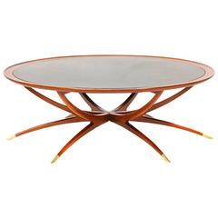 Vintage Danish Teak Folding Spider Leg Coffee Table by Selig