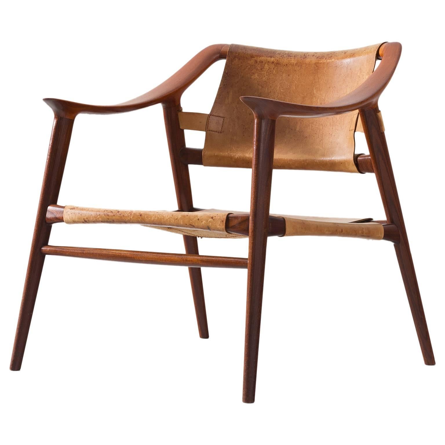 Rastad & Relling 'Bambi' Armchair in Teak and Cognac Leather
