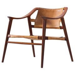 Rastad & Relling 'Bambi' Armchair in Teak and Cognac Leather
