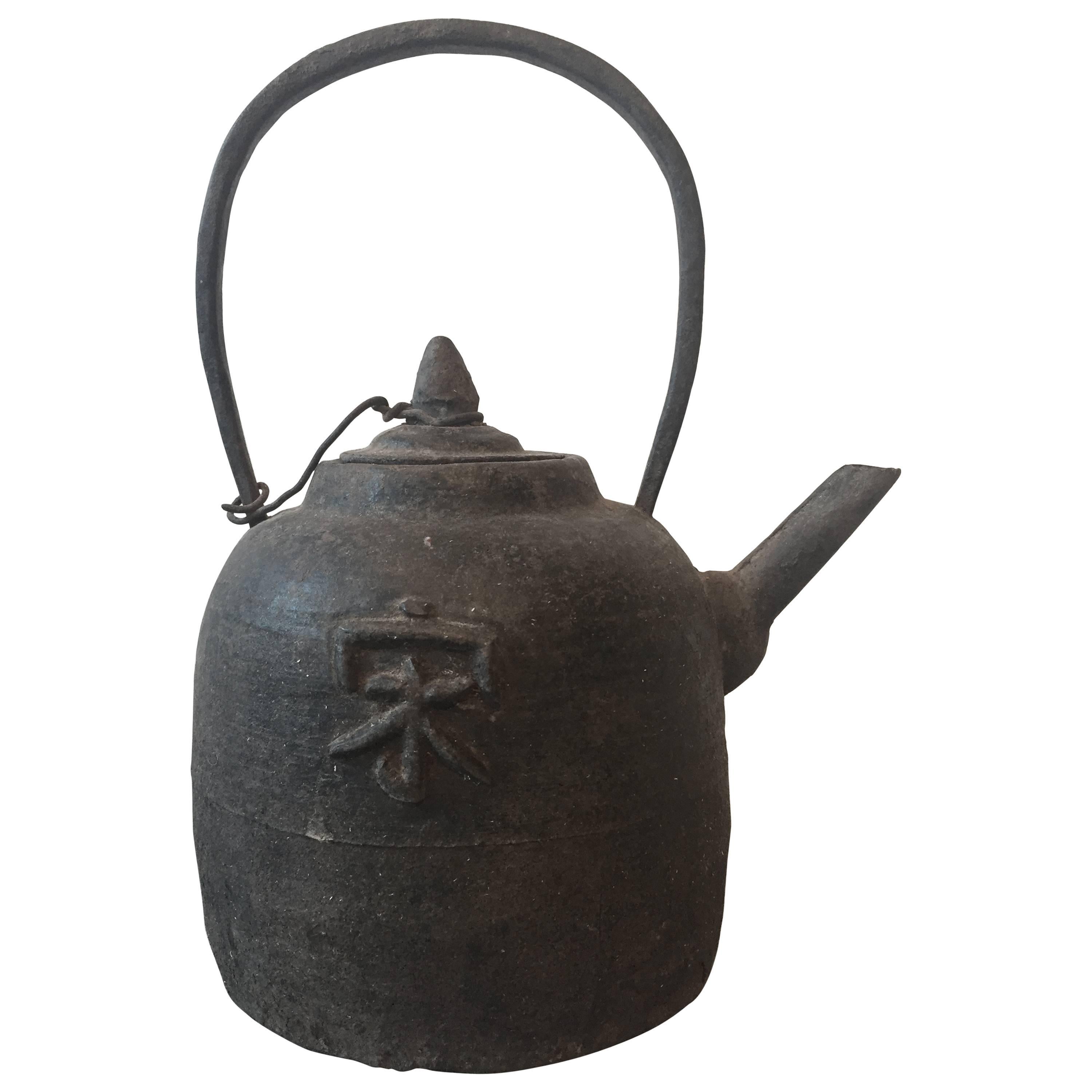 Antique Chinese Cast Iron Teapot