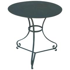 French Green-Painted Round Café Table 10