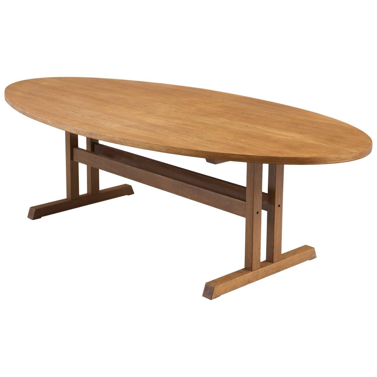 Danish Oval Dining Table in Oak 