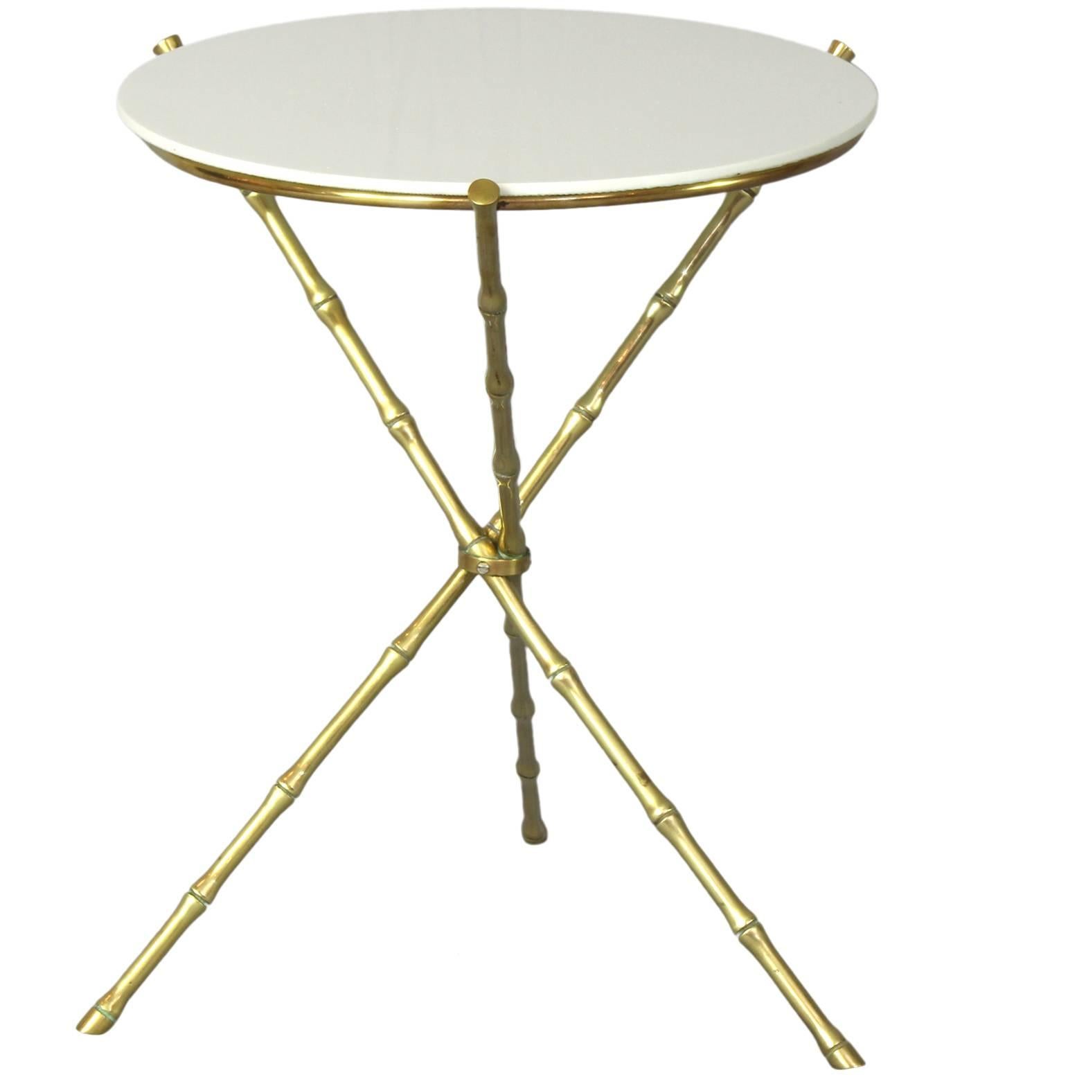 Maison Bagues Faux Bamboo Side or Occasional Table
