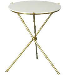 Maison Bagues Faux Bamboo Side or Occasional Table