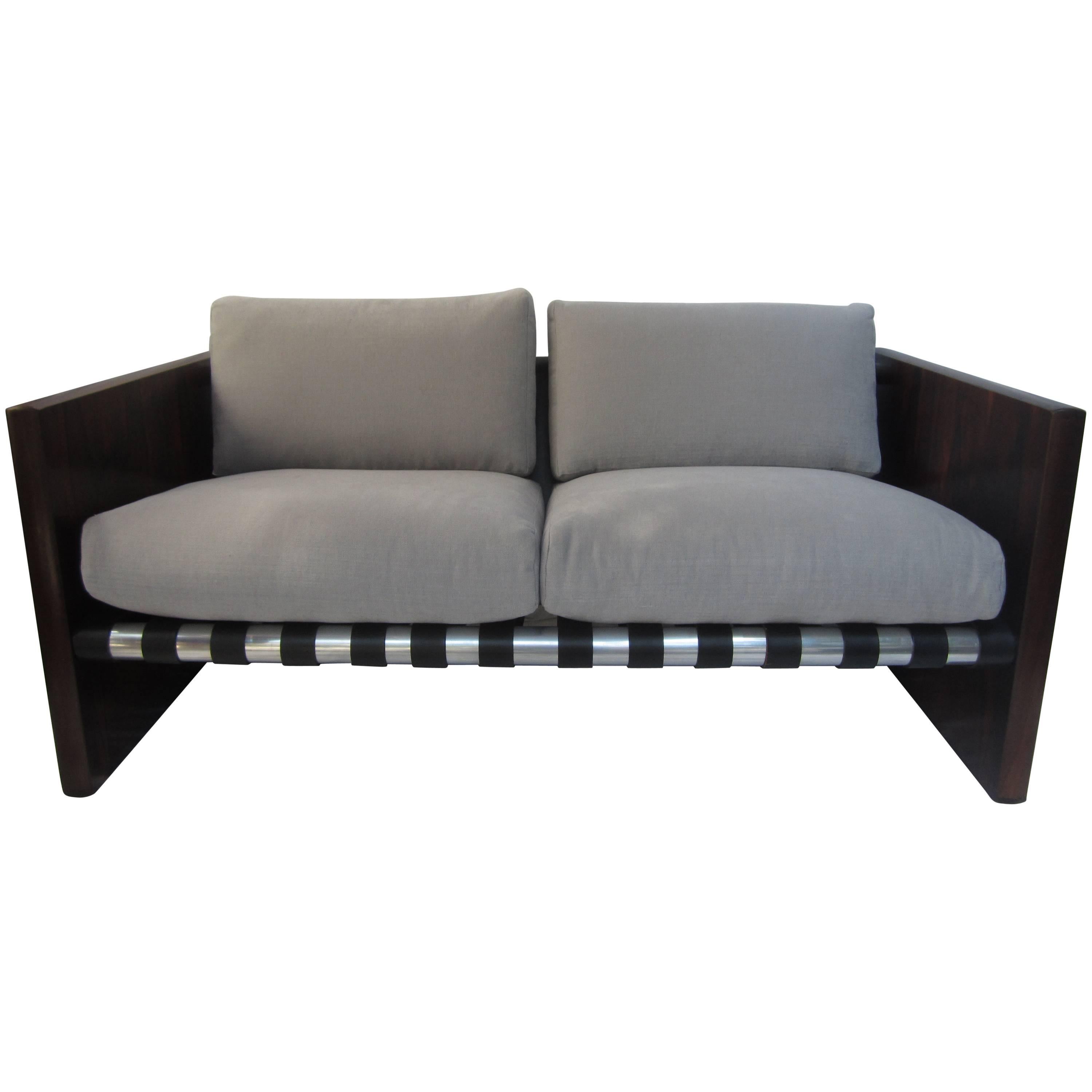Modern Loveseat Attributed to Thayer Coggin For Sale