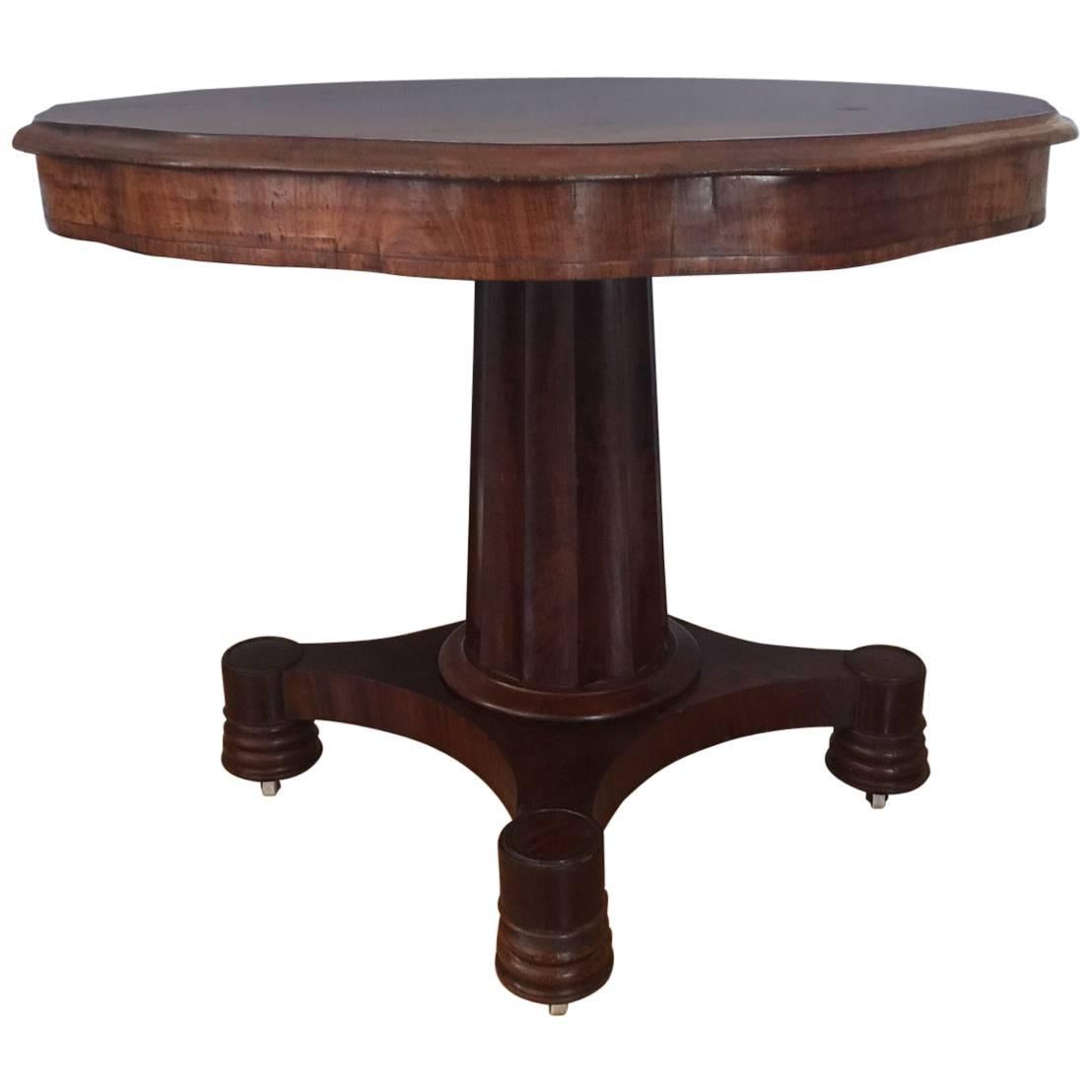 English Regency Mahogany Center Table, circa 1860