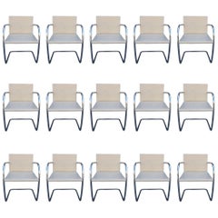 15 Brno Chairs by Ludwig Mies van der Rohe for Knoll International, Signed