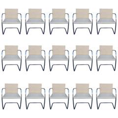 15 Brno Chairs by Ludwig Mies van der Rohe for Knoll International, Signed 10