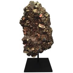 Pyrite Mineral Specimen, Custom Mounted From Spain