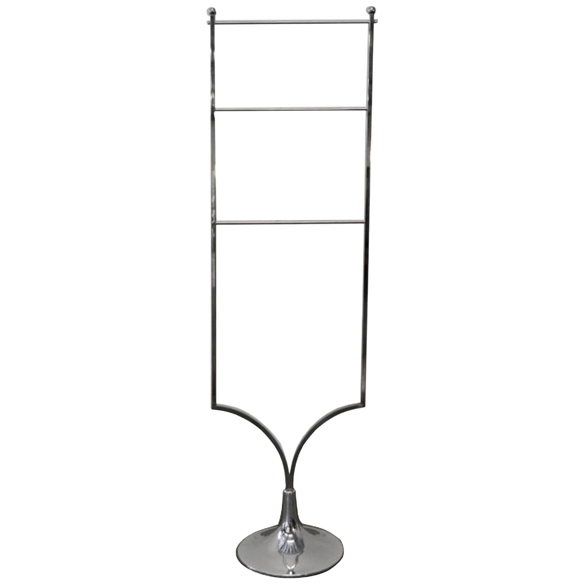 Lader Back Towel Rack in Nickel by Charles Hollis Jones for Lucille Ball