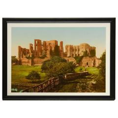 19th Century Chromolithograph Photochrom of Kenilworth Castle England
