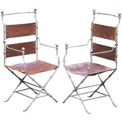 Maison Jansen Folding Chairs, France, 1968 1