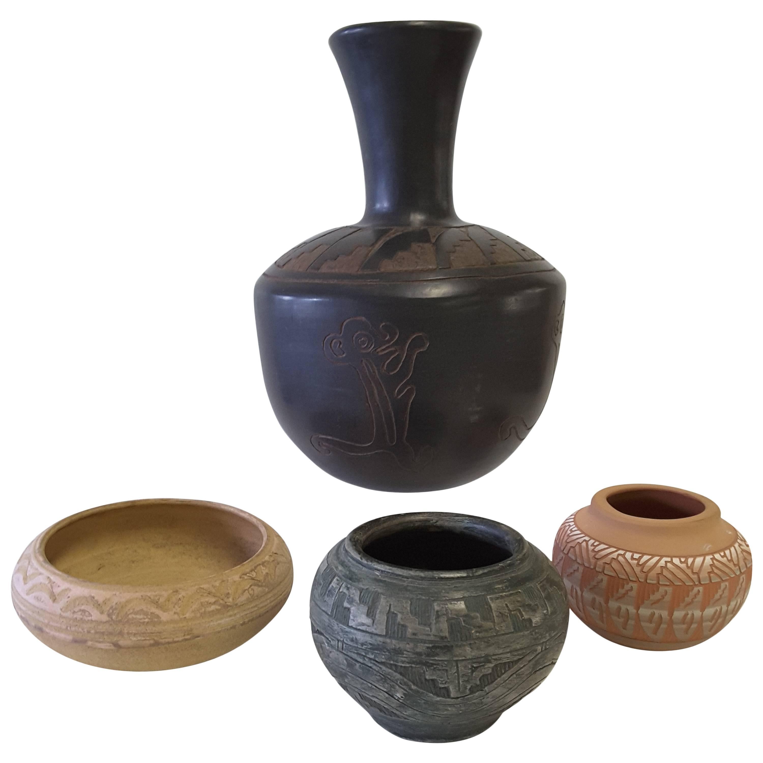Fine Group of Native American Navajo & Pueblo Pottery