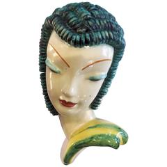 Art Deco Goldscheider Wall Mask