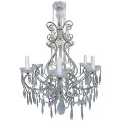 Italian Crystal Beaded Six-Light Chandelier 5