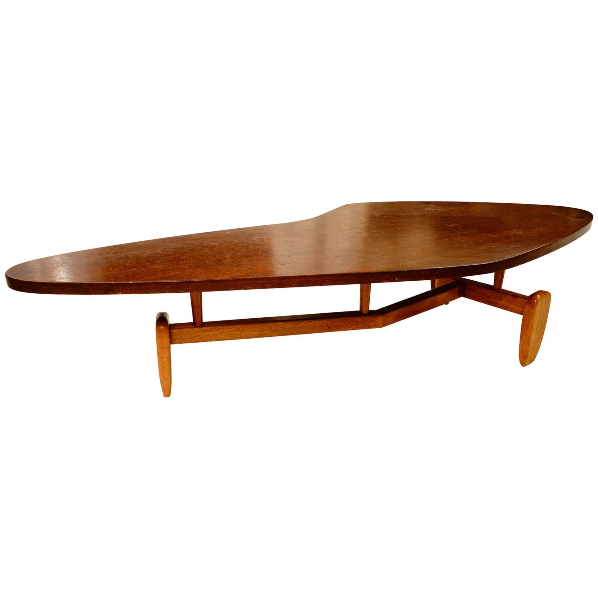 John Keal Floating Coffee Table for Brown Saltman For Sale