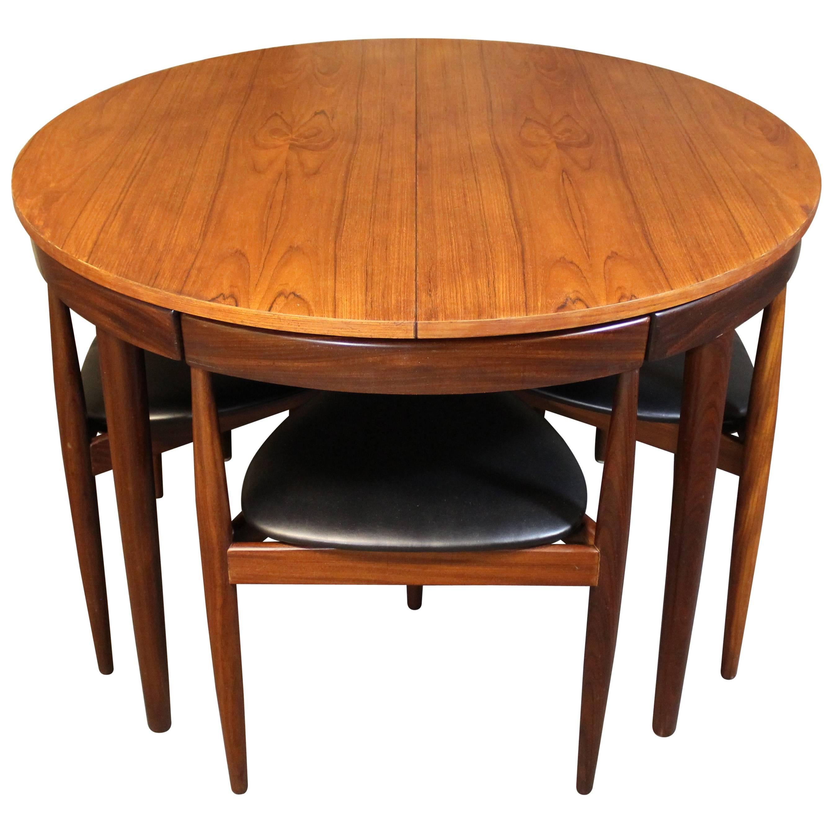 Hans Olsen Teak Roundette Dining Room Set for Frem Rojle, Danish Modern