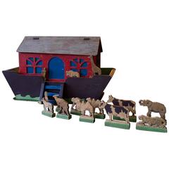 19th Century Handcrafted Folk Art Noah's Ark 2