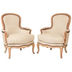 Pair of French Bergeres in the Louis XV Taste by Maison Gouffe, circa 1930