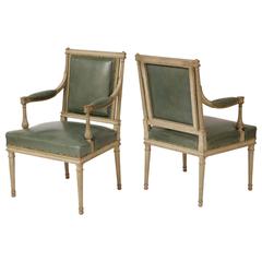 Pair of French Neoclassical Armchairs in the Louis XVI Taste by Madison Jansen