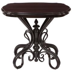 Austrian Ebonized Bentwood Table by Gebruder Thonet, circa 1880