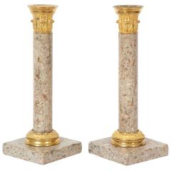 Fine Pair of Swedish Gustav III Neoclassical Candlesticks