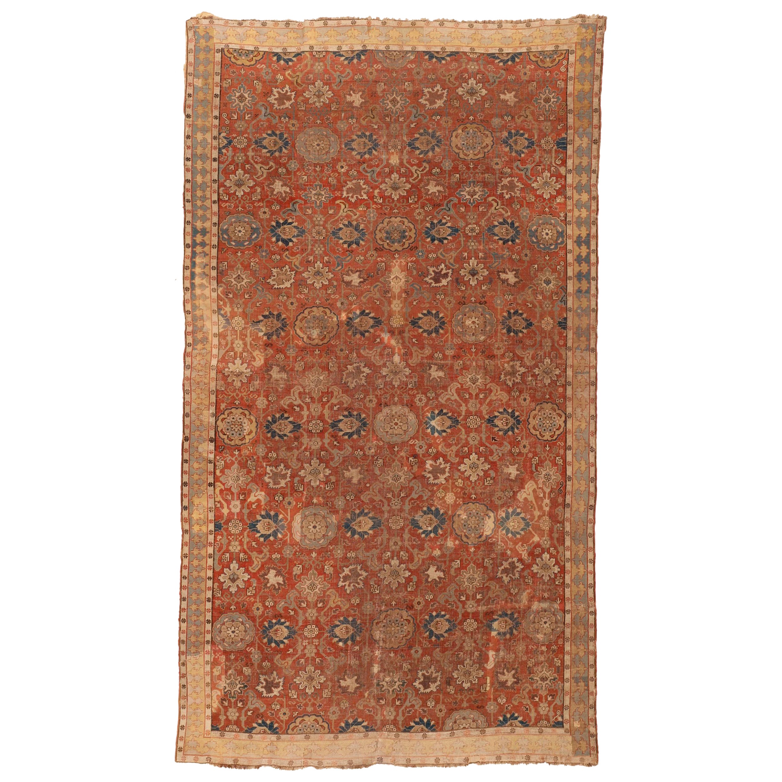 18th Century Caucasian Carpet with Harshang Pattern For Sale