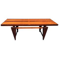 Long Danish Rosewood Coffee Table by Illum Wikkelsø