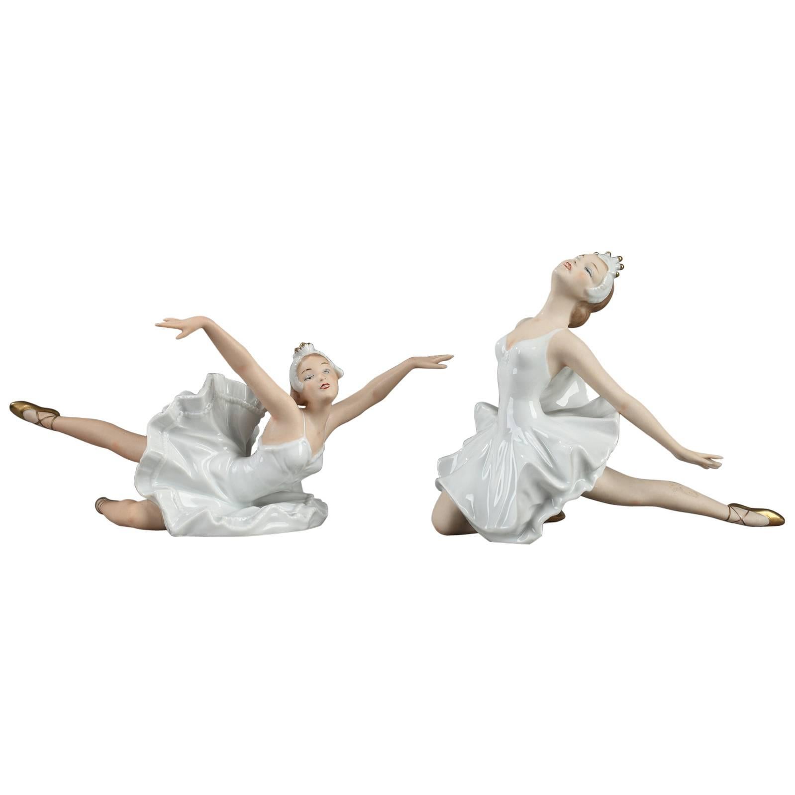 Pair of Ballerinas in Wallendorf Porcelain