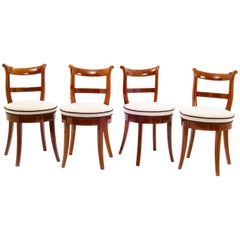 Antique Lady Chairs, Central German Probably, Maple and Plum, Thuringia, 1830-1840