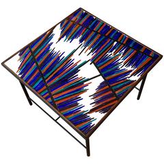1950s Abstract Enamelled Top Coffee Table