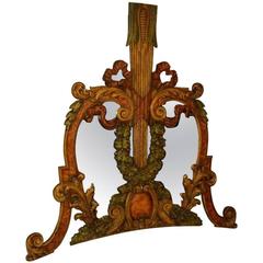 19th Century Louis XVI Carved and Polychrome Mirror
