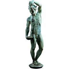American Lifesize Bronze of Nude Male by Mathilde M. Mylander, 1940s