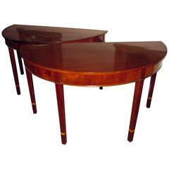 Hepplewhite Demi-lune Tables