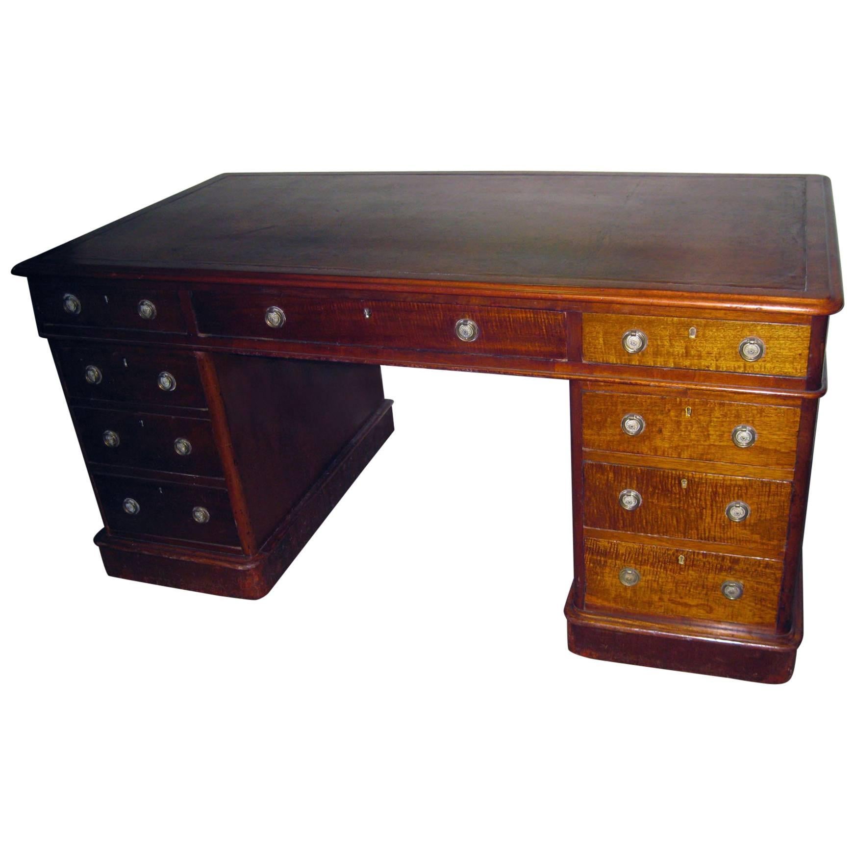 19th century English Regency Mahogany Desk