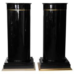 Karl Springer Style Pedestals