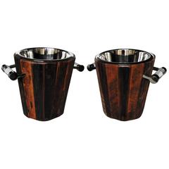 Pair of Rustic Modern Wine Coolers