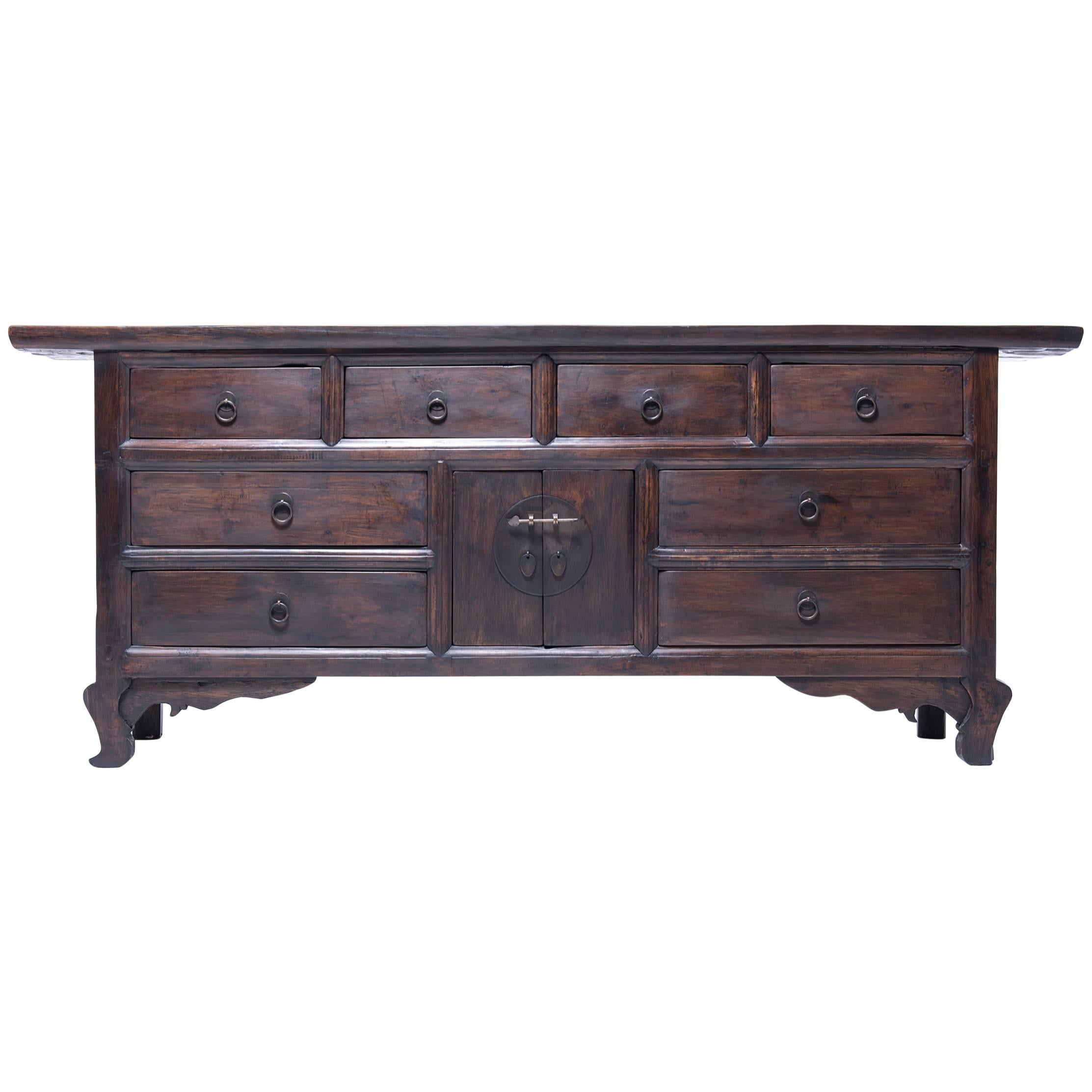 Eight Drawer Cabriole Leg Coffer